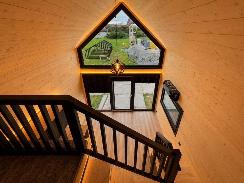 Blick von der Galerie im Modulhaus „Modular 2“