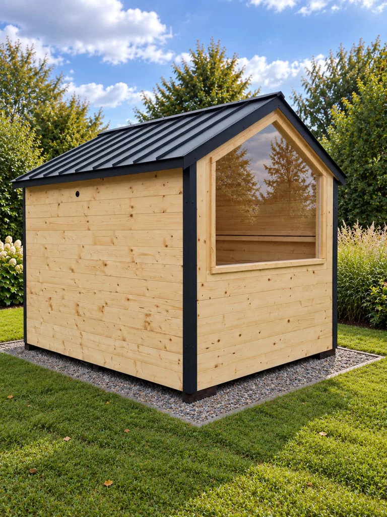 Gartensauna „Wild“ – Rückansicht
