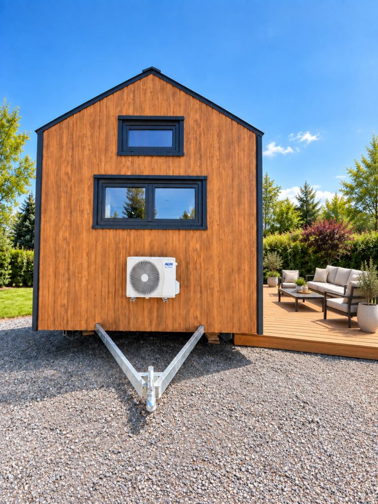 Mobiles Haus Filip 40 m², von der Seite gesehen