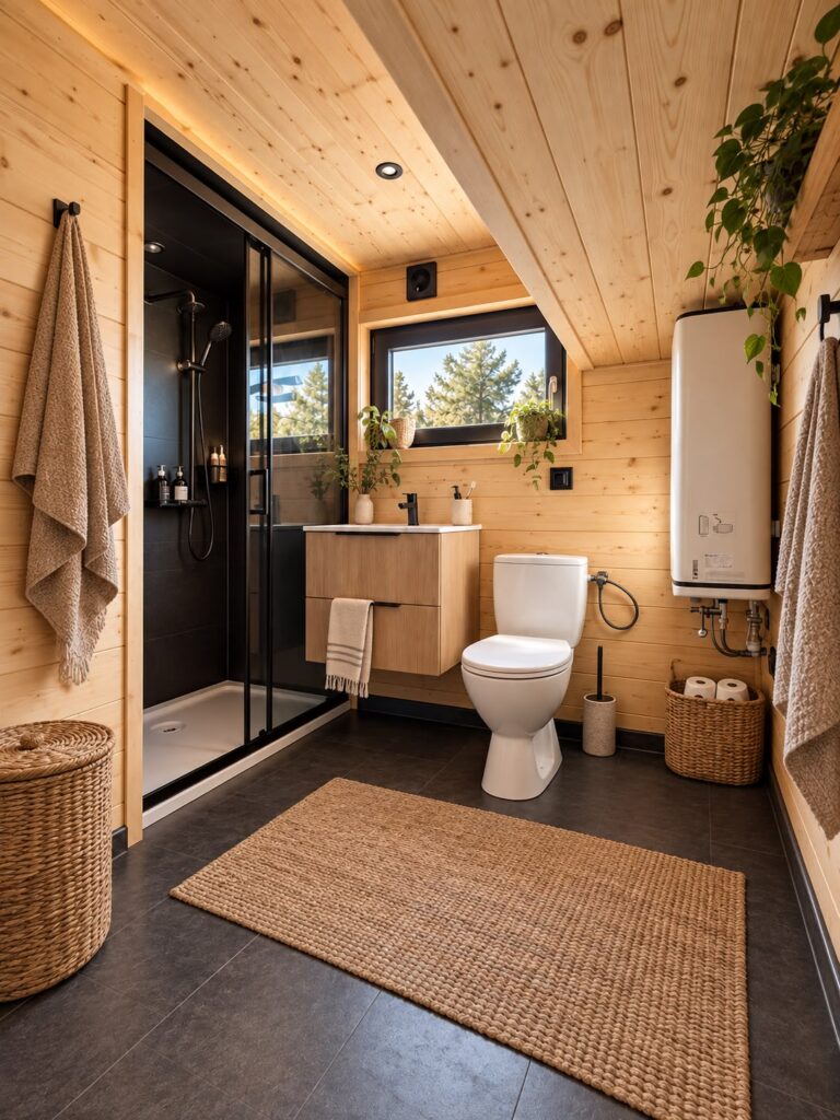 Großes Badezimmer im Mobiles Haus „Oleńka“, Variante B