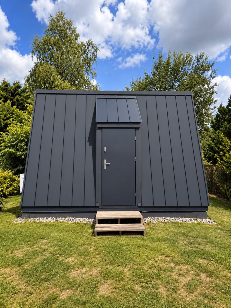 Das Ferienhaus „Midi Brda 2“ von vorne