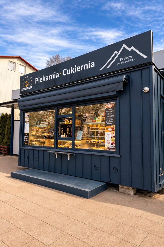 Bäckerei und Konditorei in einem Handels- und Dienstleistungsgebäude