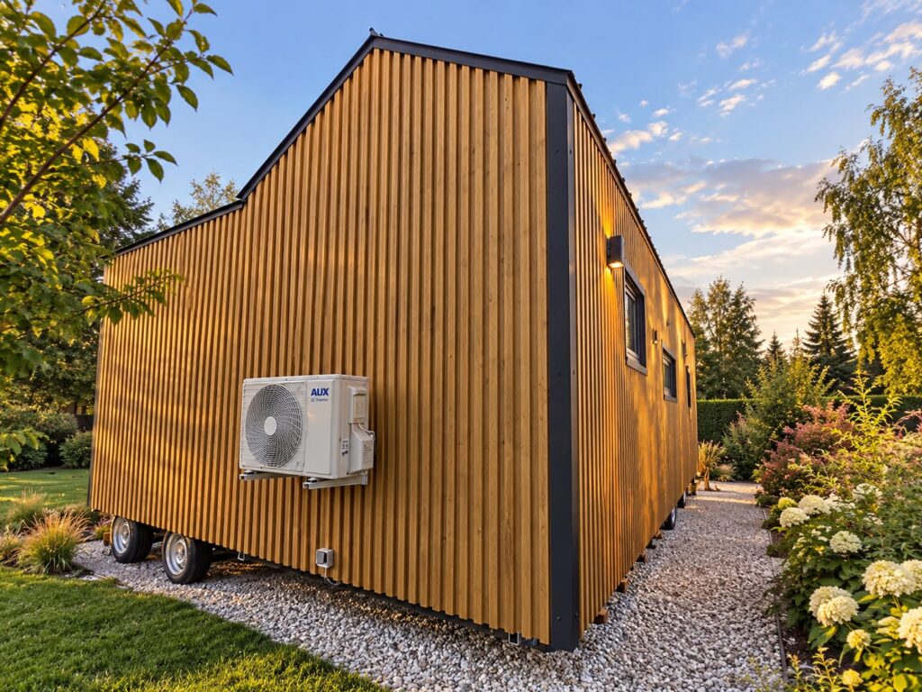Das mobile Haus „Duo House“ von der anderen Seite aus gesehen